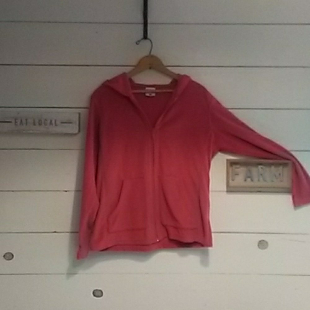 A Colombia hooded zip up sweater.